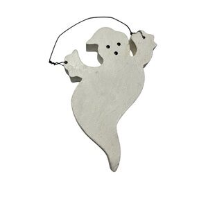 Handmade Wooden Ghost Decoration 5.25" x 3.75"